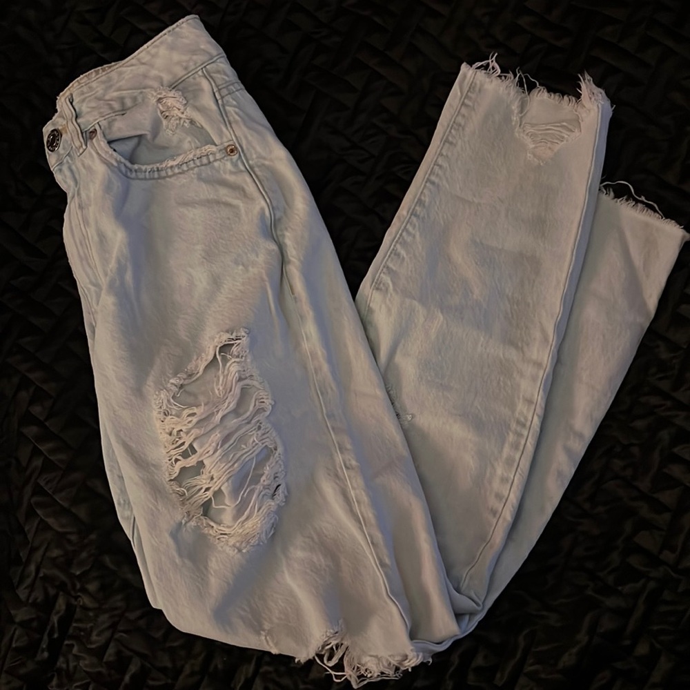 High Waisted Denim Mom Jeans